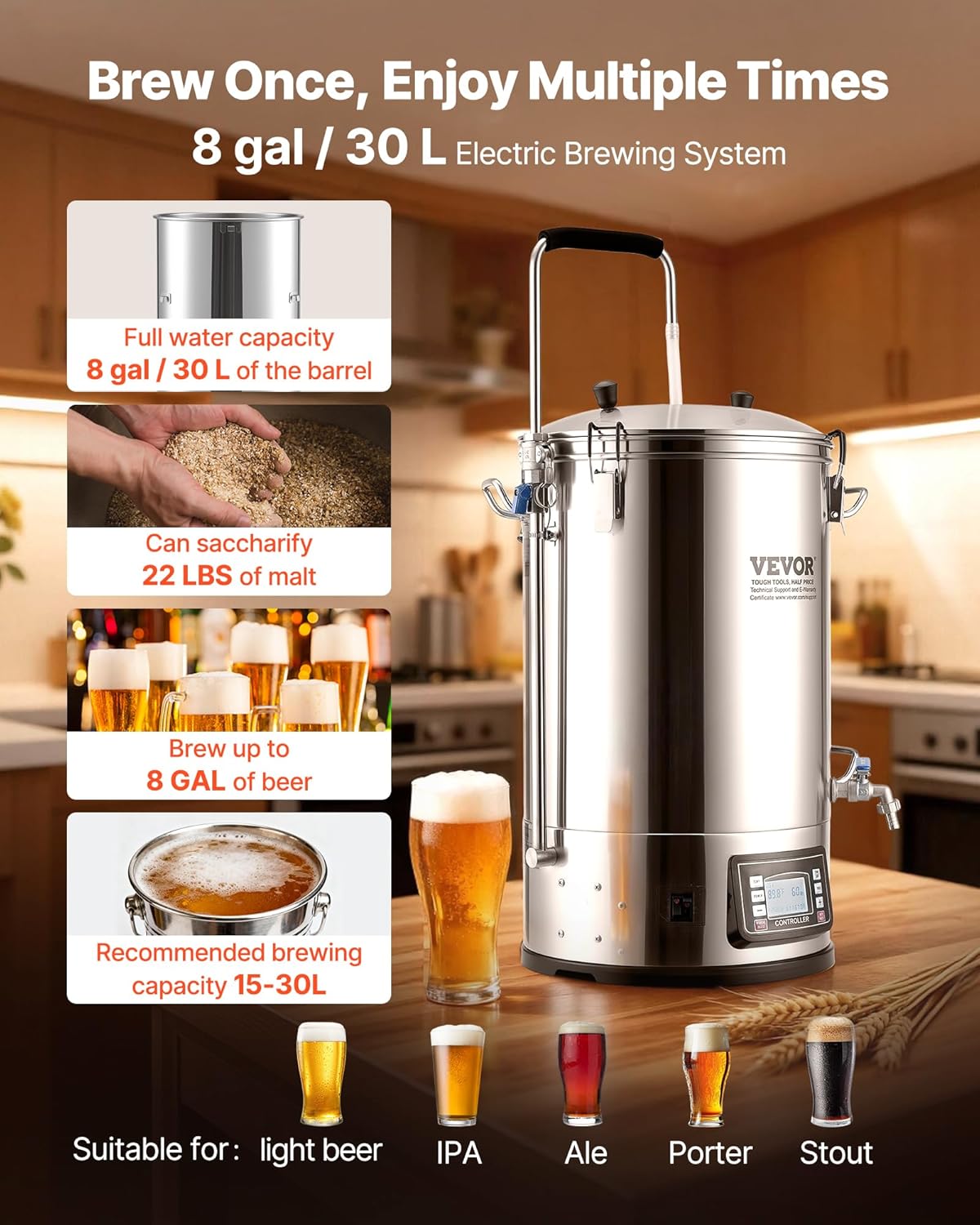 Decoding the All-in-One Electric Brewing Market: VEVOR vs Grainfather G30 vs BrewZilla vs Brewer's Edge